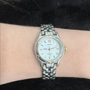 Seiko  vintage Women's Two-Tone Silver and Gold Watch